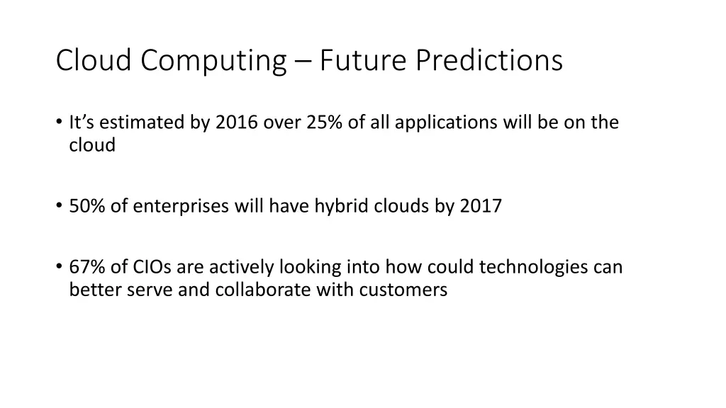 cloud computing future predictions