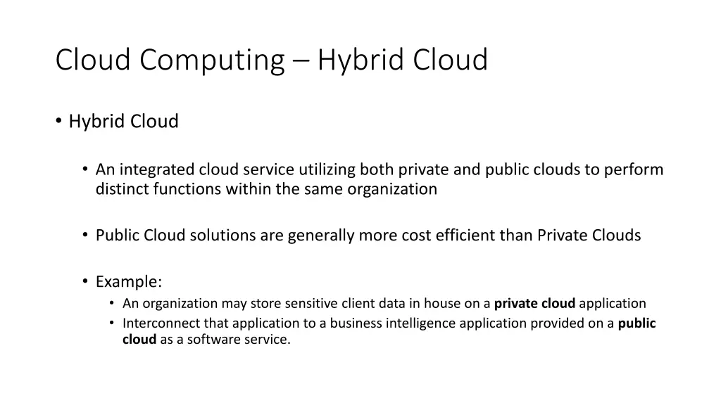cloud computing hybrid cloud