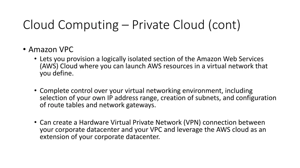 cloud computing private cloud cont