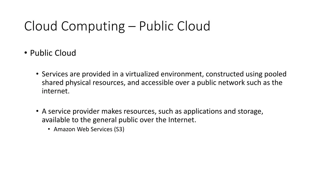cloud computing public cloud