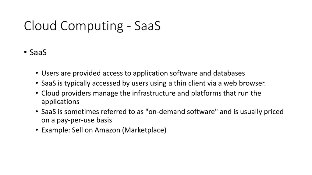 cloud computing saas
