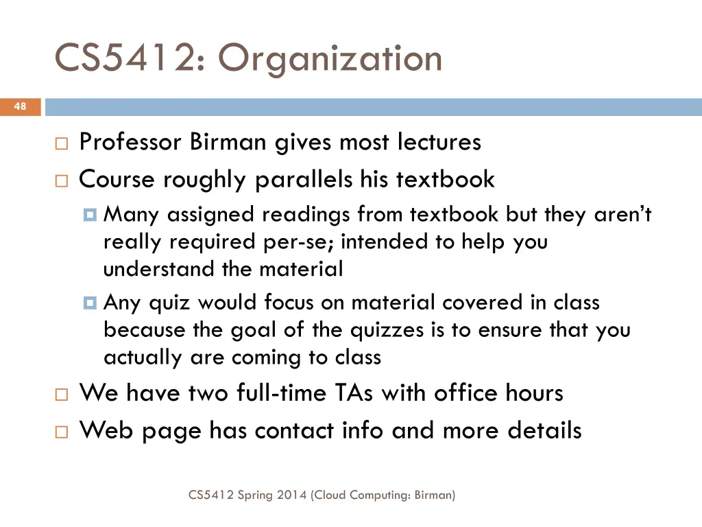 cs5412 organization