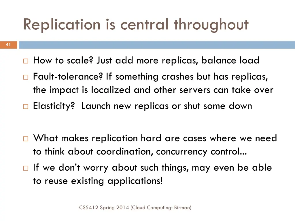 replication is central throughout