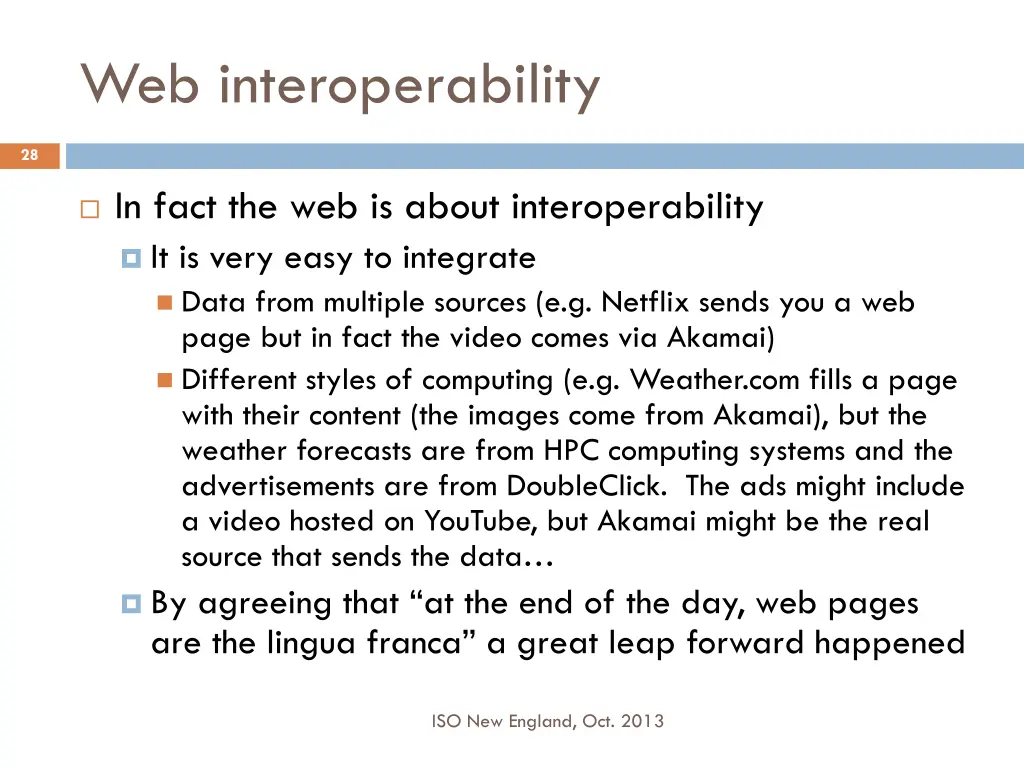web interoperability
