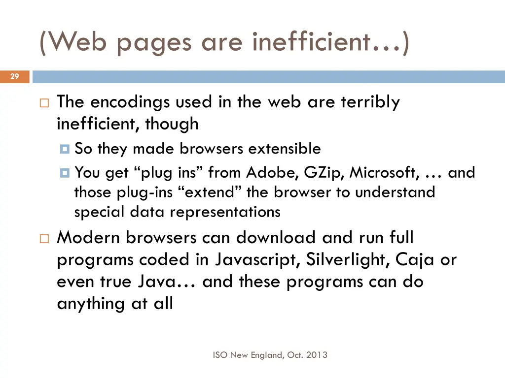 web pages are inefficient
