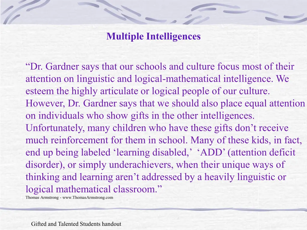 multiple intelligences 1
