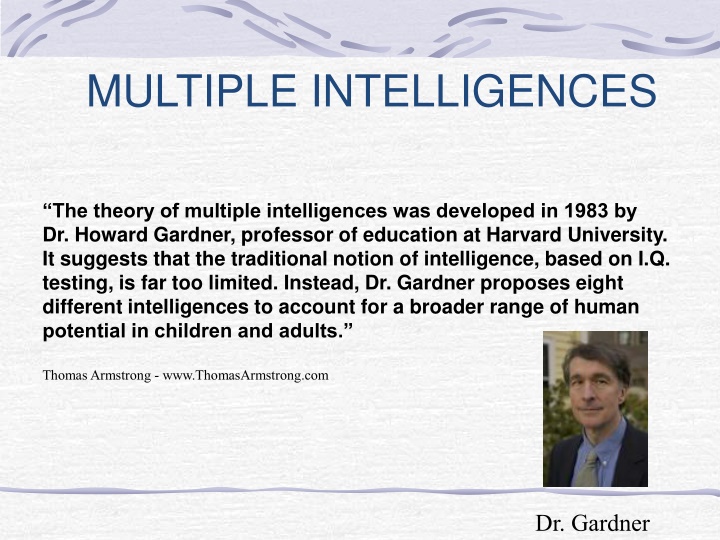 multiple intelligences