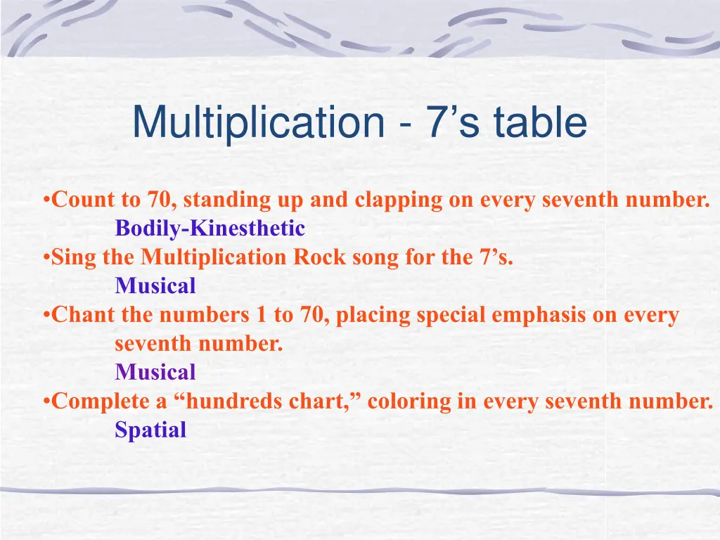 multiplication 7 s table