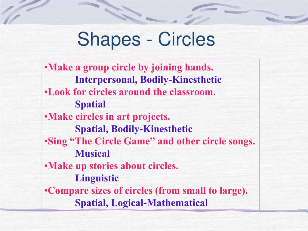 shapes circles