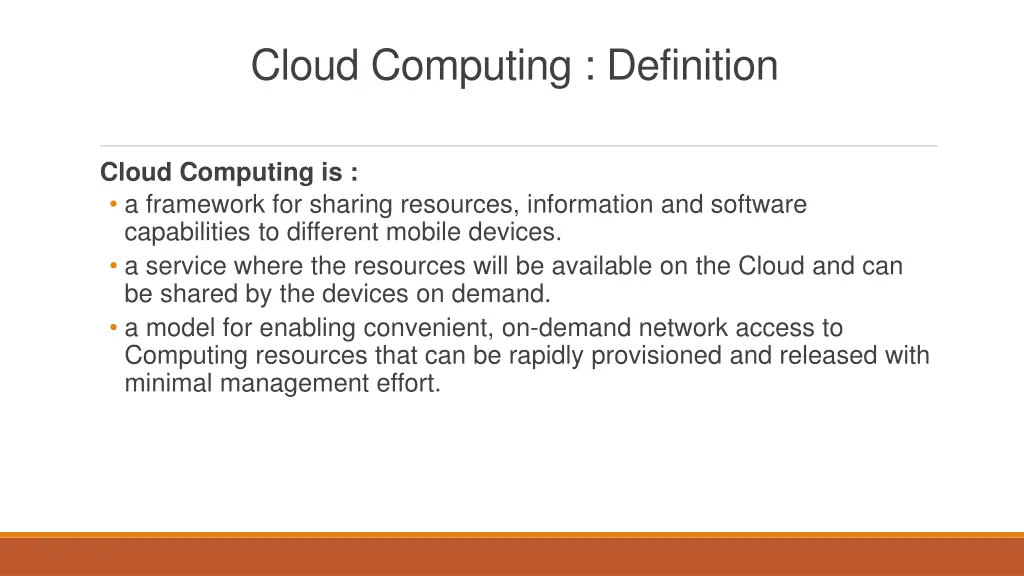 cloud computing definition