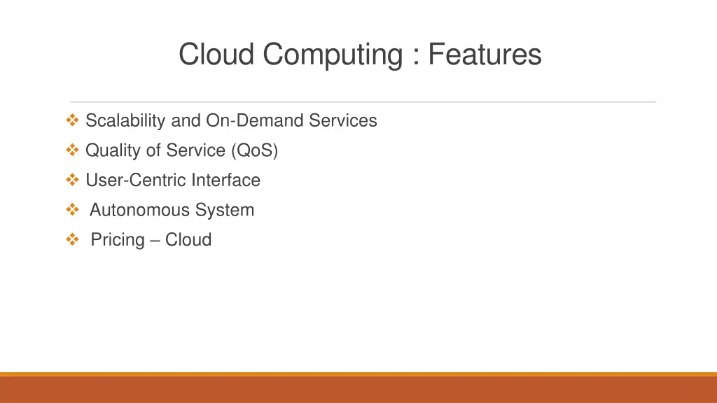 cloud computing features