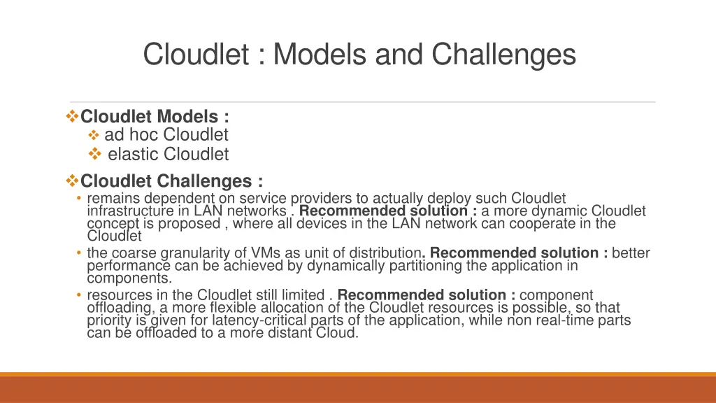 cloudlet models and challenges