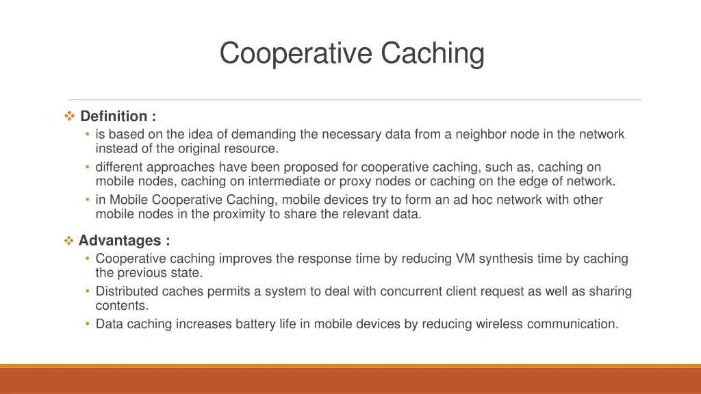 cooperative caching