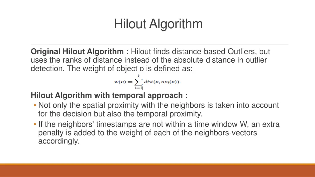 hilout algorithm