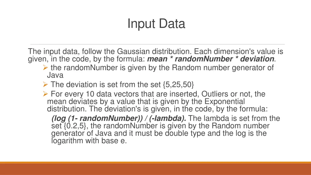 input data
