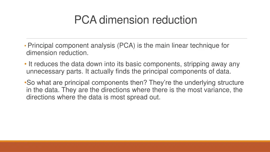 pca dimension reduction
