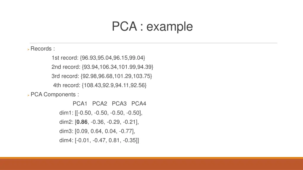 pca example