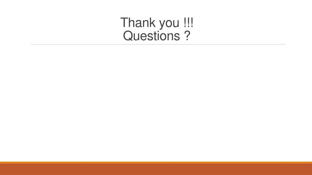 thank you questions