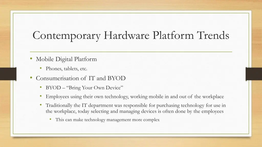 contemporary hardware platform trends