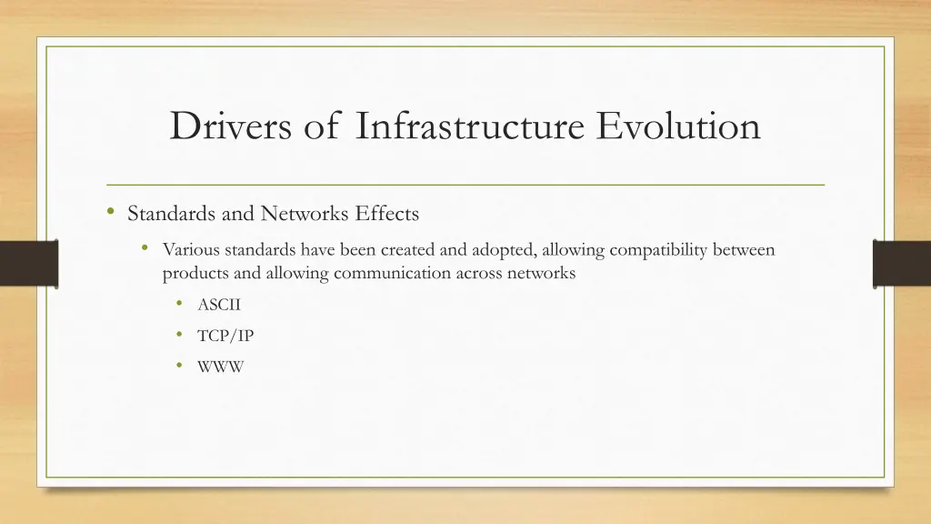 drivers of infrastructure evolution 4