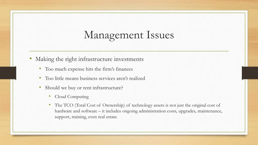 management issues 2