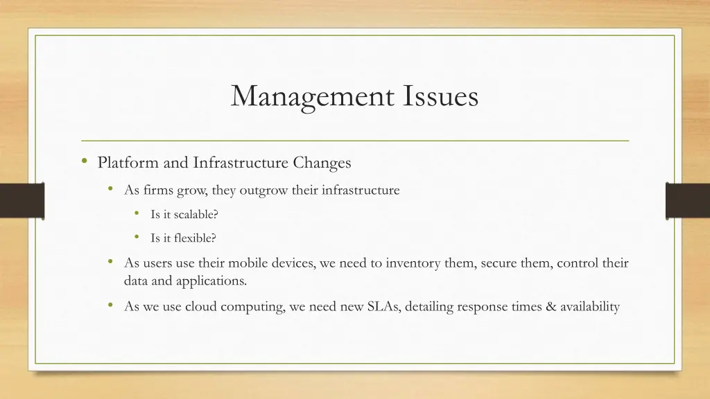 management issues