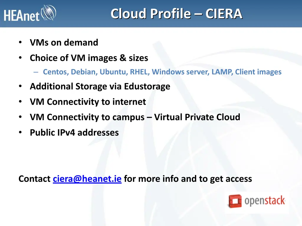 cloud profile ciera