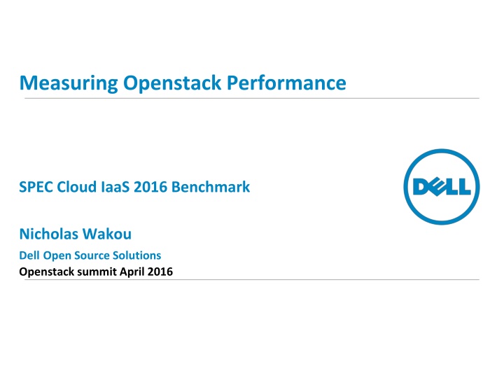 measuring openstack performance