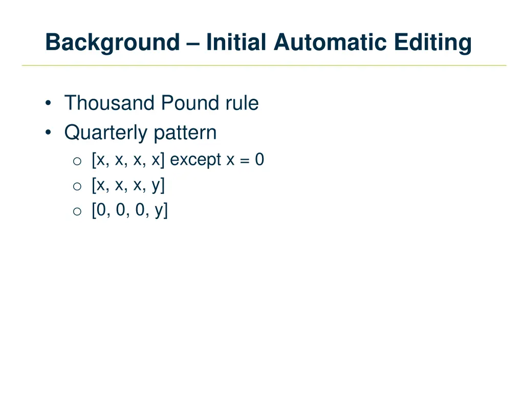 background initial automatic editing