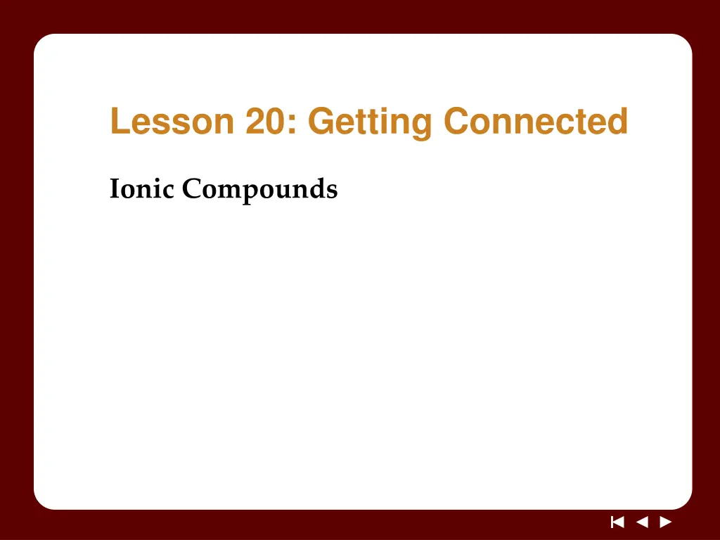 lesson 20 getting connected