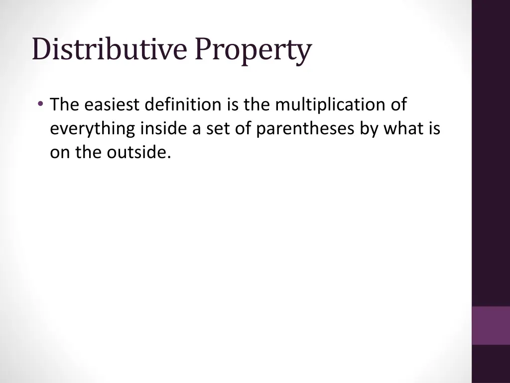 distributive property 1