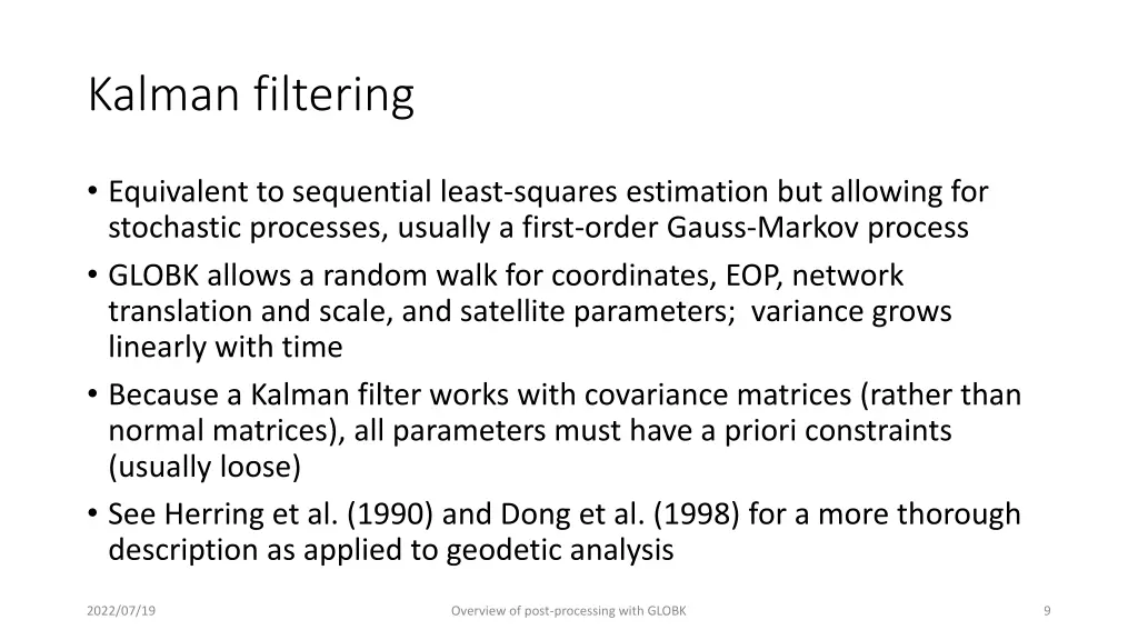 kalman filtering