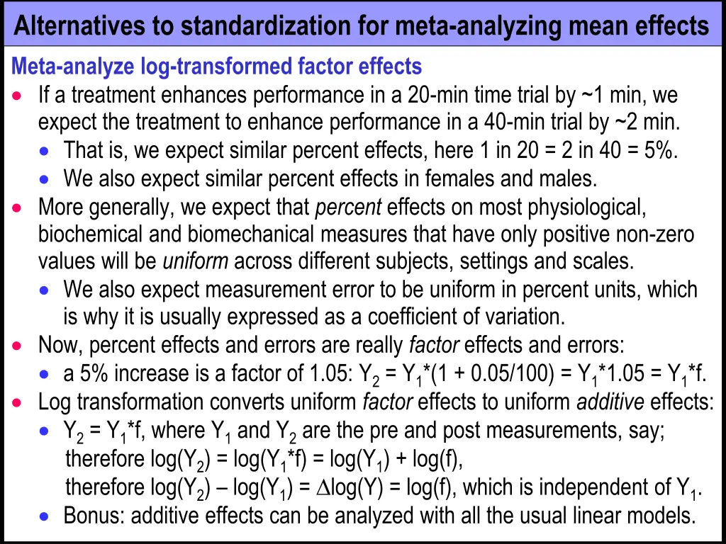 alternatives to standardization for meta