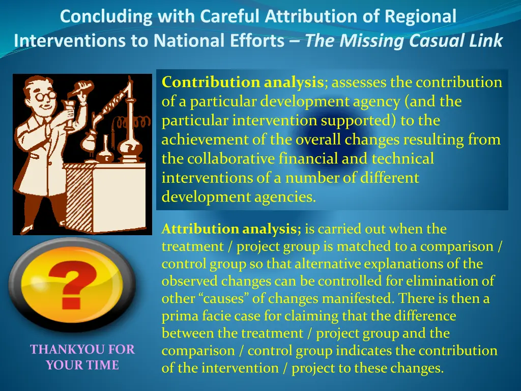 concluding with careful attribution of regional