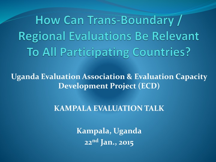 uganda evaluation association evaluation capacity
