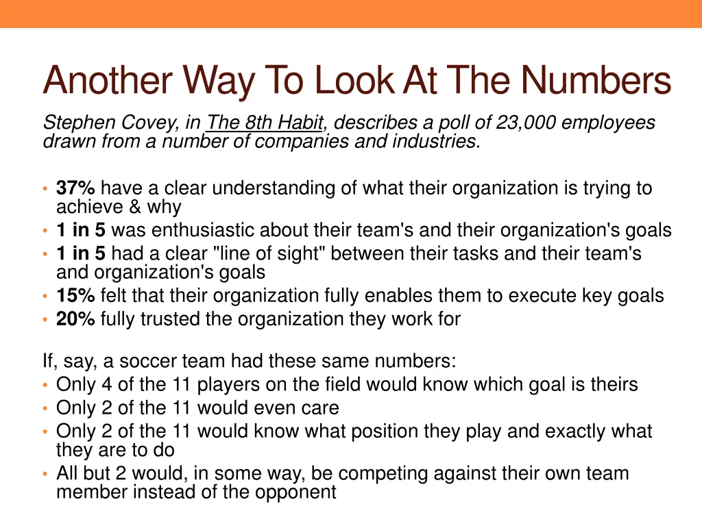 another way to look at the numbers stephen covey