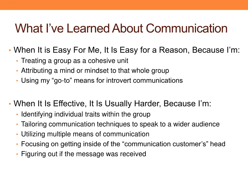 what i ve learned about communication