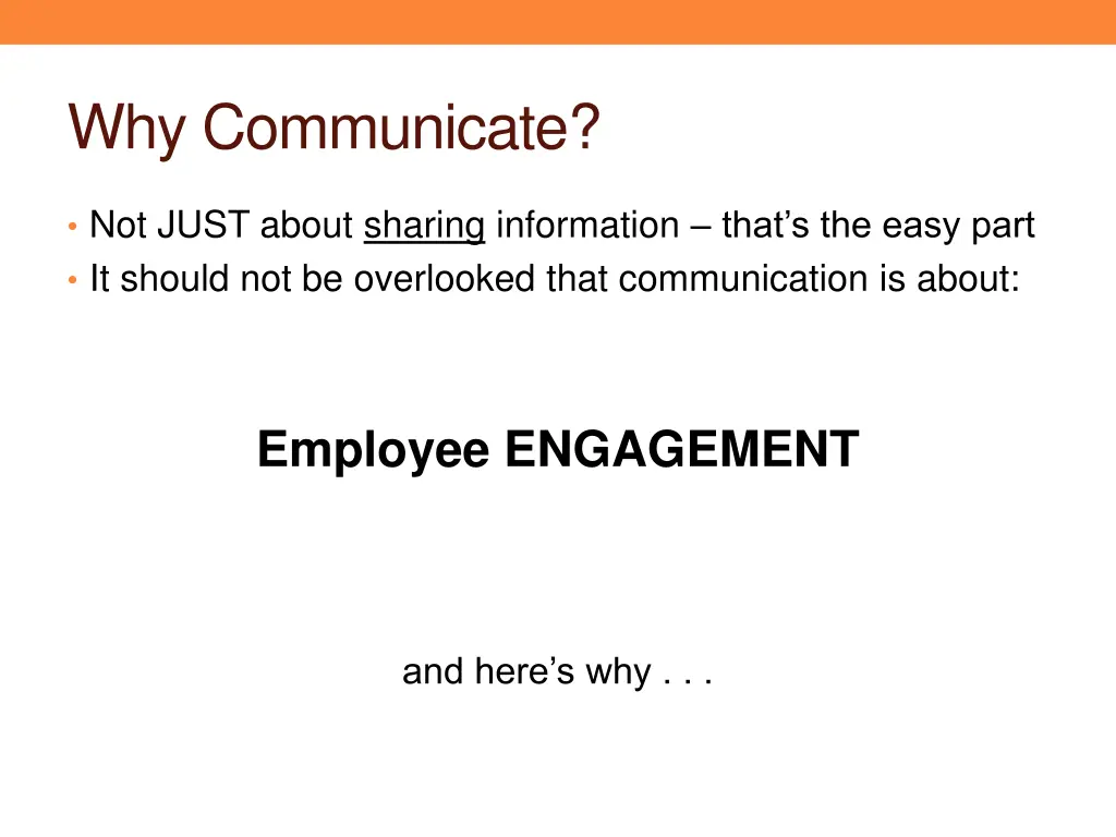 why communicate