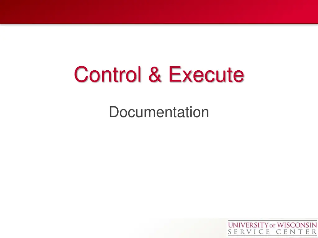 control execute