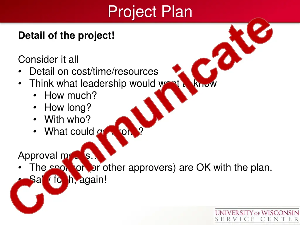 detail of the project communicate