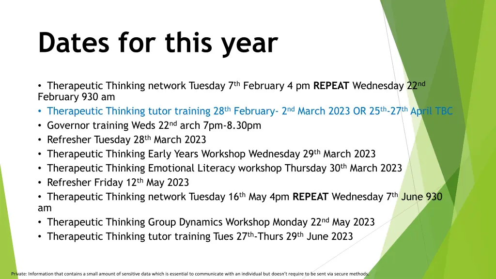 dates for this year