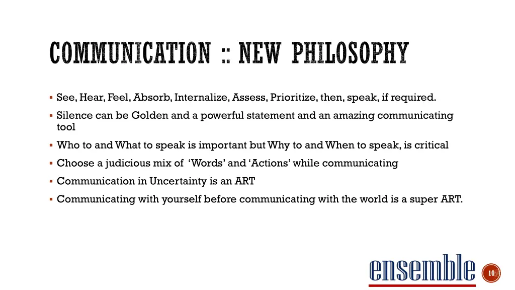 communication new philosophy