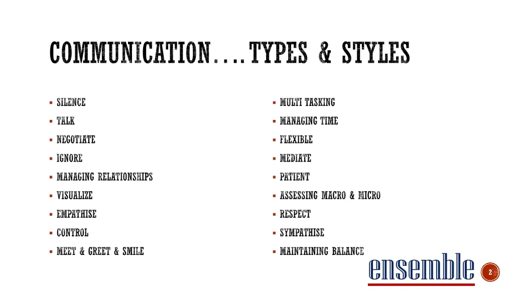 communication types styles