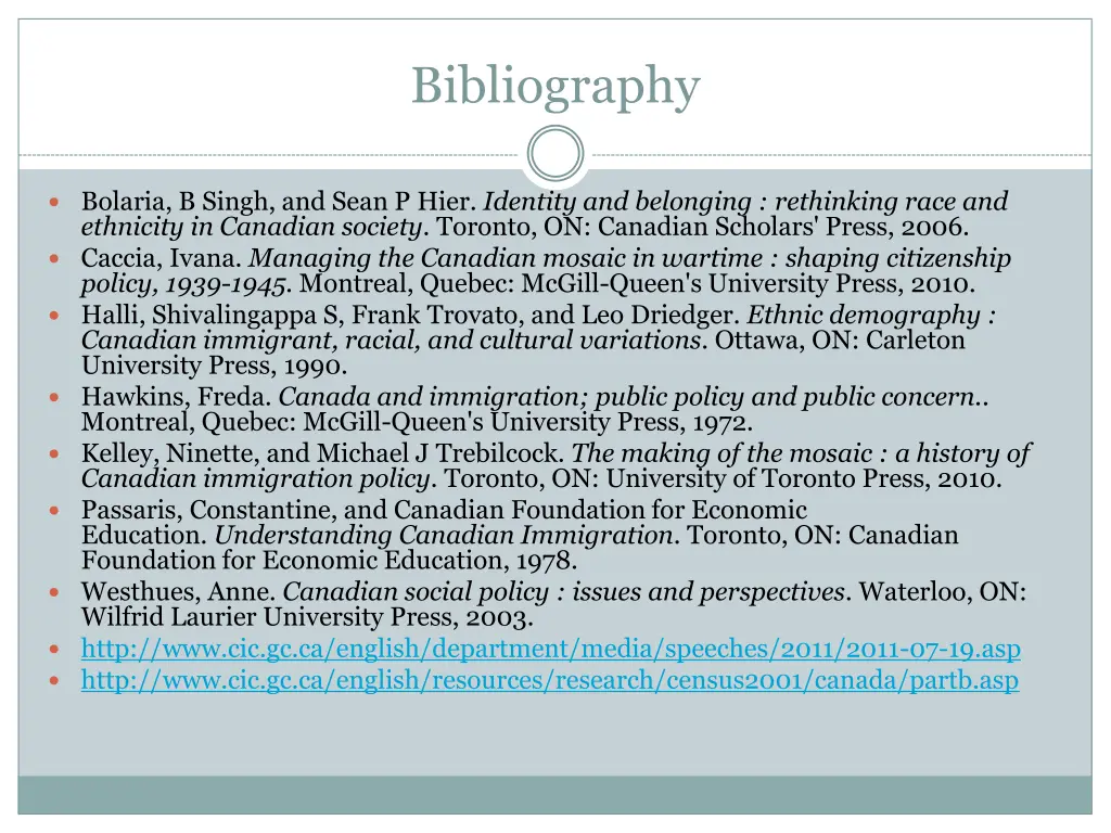 bibliography