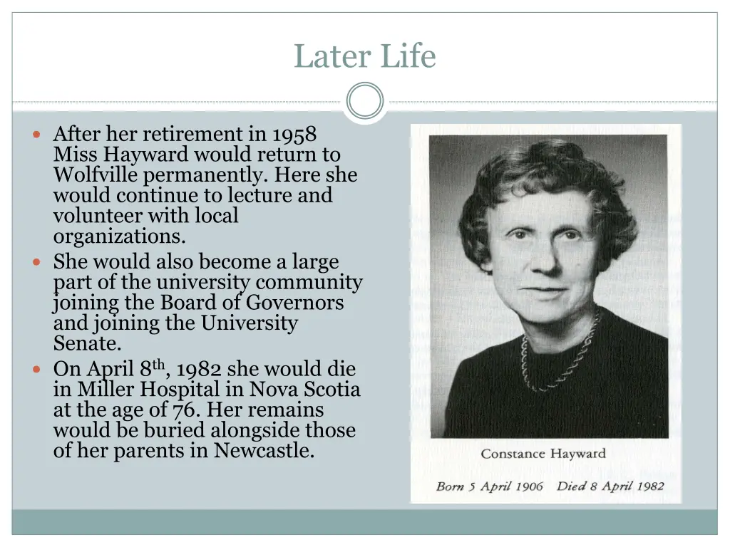 later life