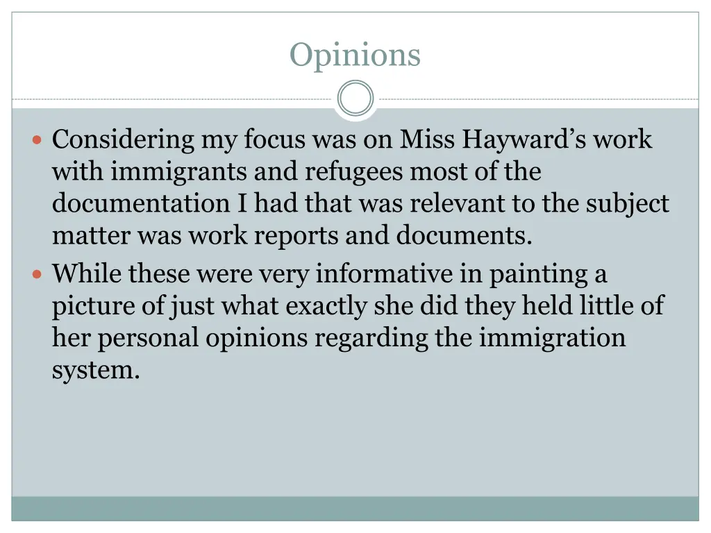opinions
