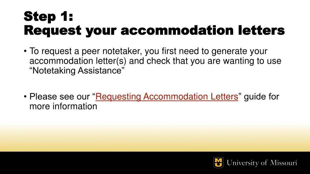 step 1 step 1 request your accommodation letters
