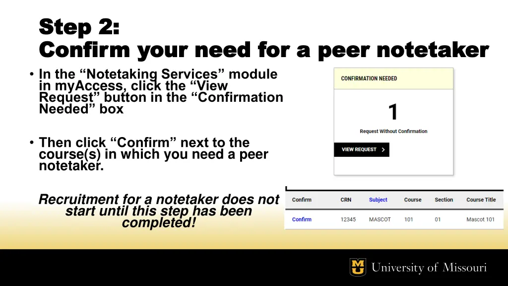 step 2 step 2 confirm your need for a peer