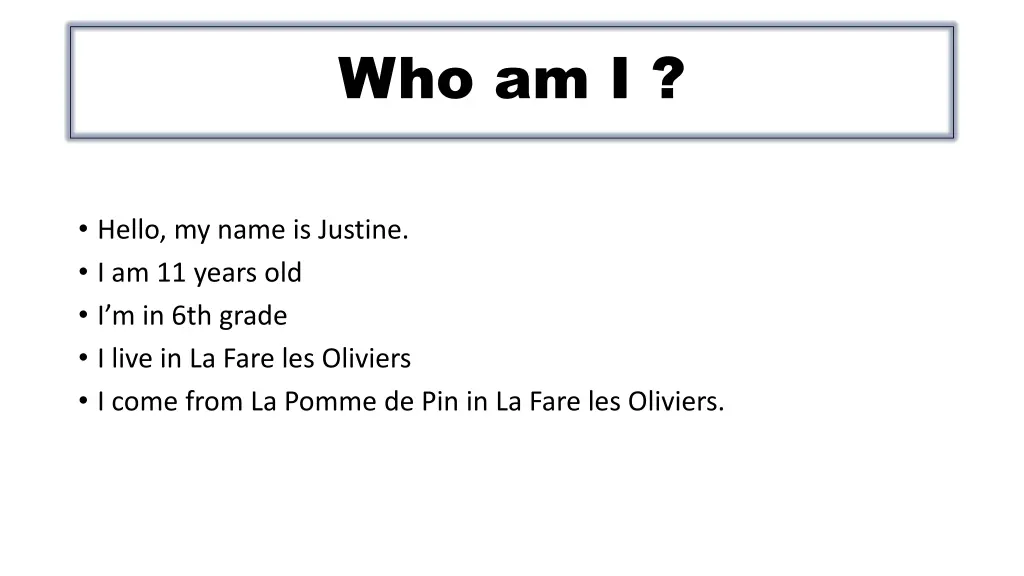 who am i