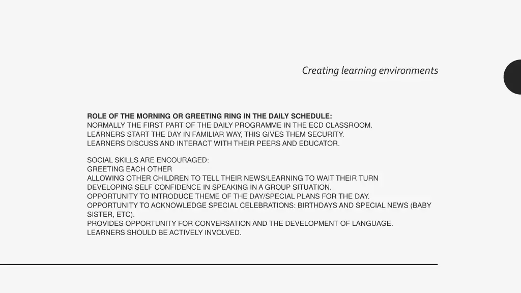 creating learning environments 5